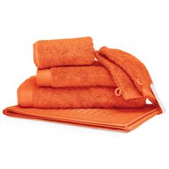 Parure de bain 6 pièces PURE Orange Butane 550 g/m2