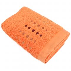 Serviette de toilette 50x100 cm 100% coton 550 g/m2 PURE POINTS Orange Butane