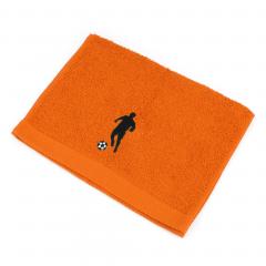 Serviette invite 33x50 cm 100% coton 550 g/m2 PURE FOOTBALL Orange Butane