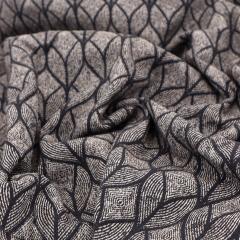 Tissu mixte tissé teint motif géométrique NOUMEA gris Anthracite