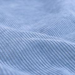 Tissu velours côtelé polyester uni STARSKY bleu Azur