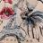 Carré de tissu jacquard polycoton motif mode vintage Paris ADELE Rose