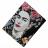 Carré de tissu jacquard polycoton motif Frida Kahlo ARTISTA Noir