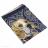 Carré de tissu jacquard polyester motif beagles MARECHAL bleu Prusse