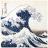 Carré simili 44x44 cm ART La vague d'Hokusai
