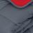 Couette hiver 260x240 cm COCOON BICOLORE Gris/Rouge garnissage fibre polyester 400 g/m2