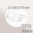 Drap housse relaxation uni 2x80x210 cm 100% coton ALTO Crème - TPR Tête et pied relevable
