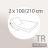 Drap housse relaxation uni 2x100x210 cm 100% coton ALTO Crème - TR Tête relevable uniquement