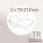 Drap housse relaxation uni 2x70x210 cm 100% coton ALTO rose Rosa - TR Tête relevable uniquement