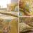 Housse de couette 140x200 cm 100% coton OBSESSION jaune Safran avec impression fixé-lavé