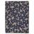 Housse de couette 250x220 cm percale de coton BLOEM à motif fleurs envers uni bleu Marine