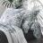 Housse de couette 140x200 cm percale 100% coton GABRIELLE gris jais