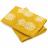 Lot de 2 torchons de cuisine éponge 50x50 cm coton PINEAPPLE jaune