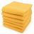 Lot de 6 serviettes de toilette 50x90 cm ALPHA jaune Or