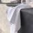Lot de 3 serviettes de table 45x45 cm HÉLIOS Blanc 100% coton + enduction acrylique