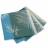 Lot de 3 serviettes de table 45x45 cm PALMIER bleu lagon Jacquard 100% coton - sans enduction