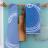 Tablier de cuisine 60x90 cm toile 100% coton LINE - Bleu