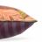 Taie d'oreiller 50x80 cm percale de coton AUDACIEUSE motif lit de feuille couleur automnal revers rayé violet Raisin