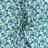 Tissu coton cretonne enduite motif fleurs ASTER bleu Petrole