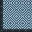 Tissu polyester motif géométrique PANAMA bleu Canard