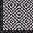 Tissu polyester motif géométrique PANAMA Noir