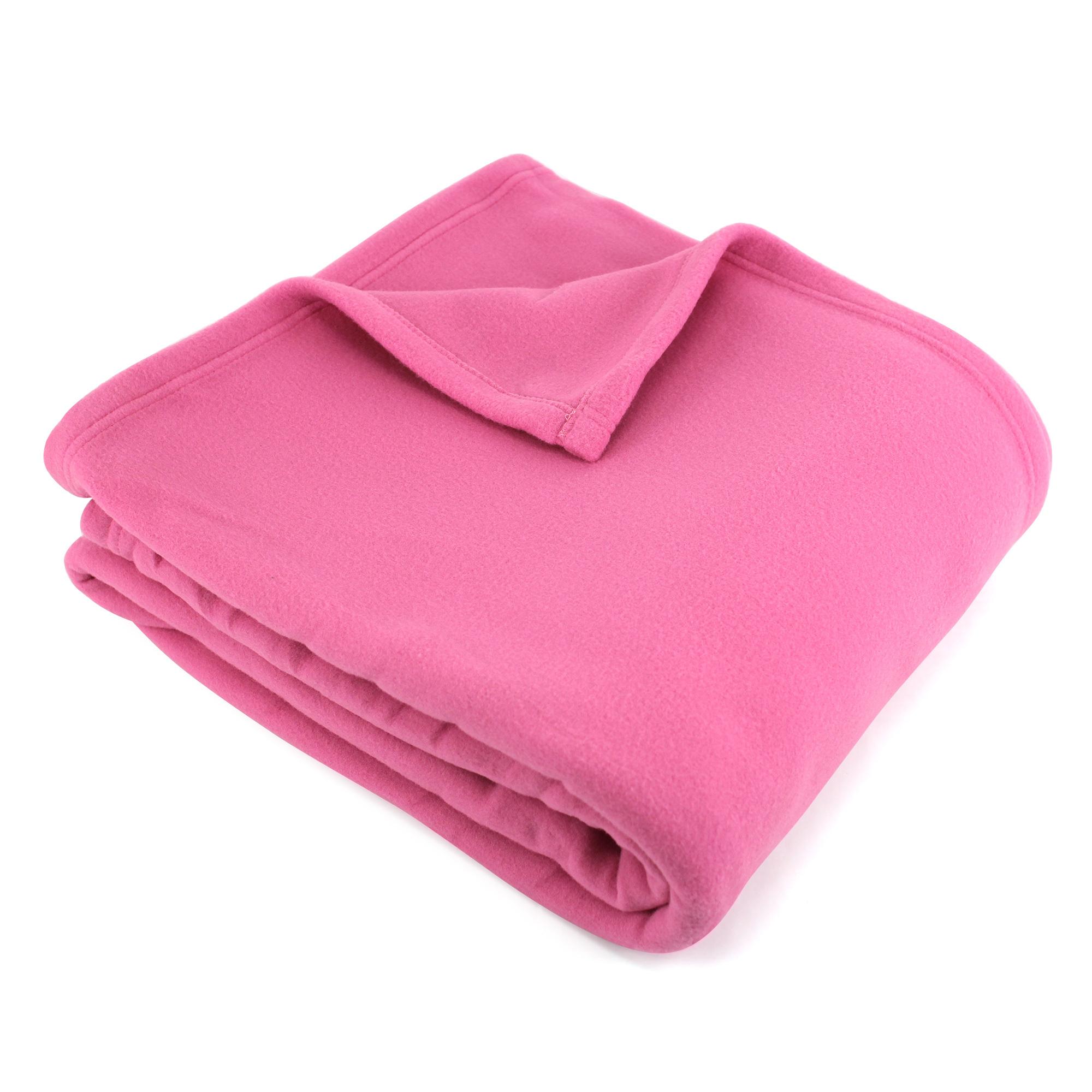 Couverture polaire 220x240 100% Polyester 350g/m2 TEDDY Rose